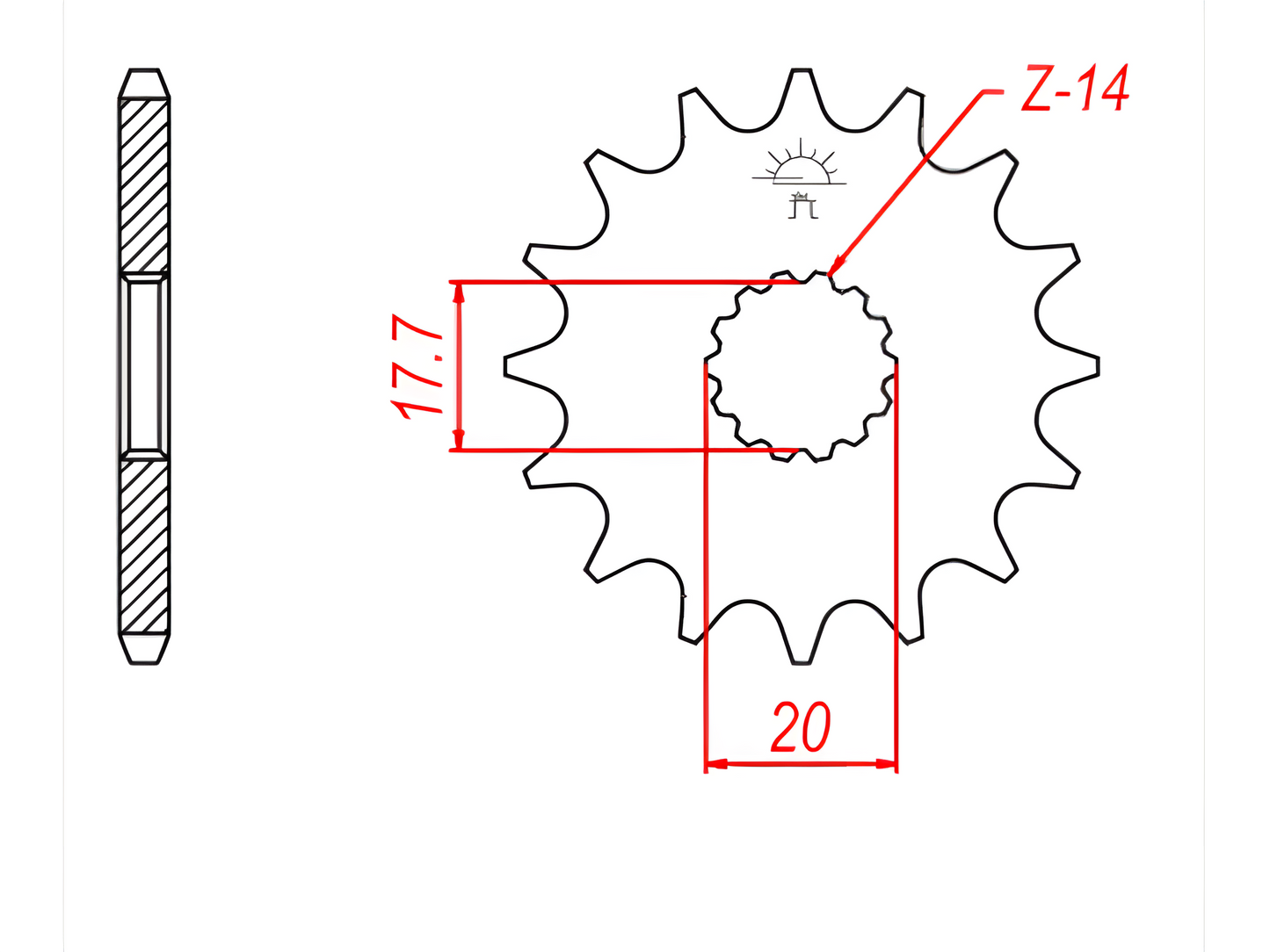 JT Sprockets Mini Steel 428 Front Sprocket