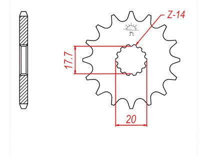 JT Sprockets Mini Steel 428 Front Sprocket