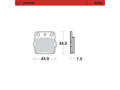 Moto Master Mini Racing Brake Pads 65cc - Brakes - mx4ever